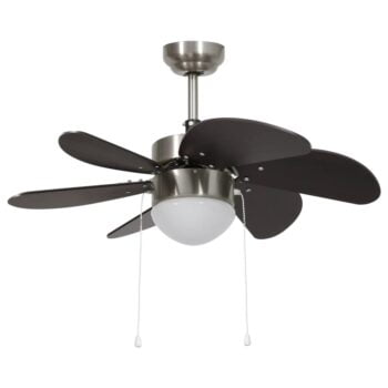 Stropni ventilator sa svjetlom 76 cm tamnosmeđi