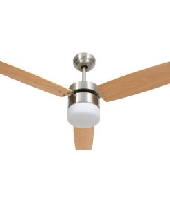 Stropni ventilator sa svjetlom i daljinskim 108 cm svjetlosmeđi