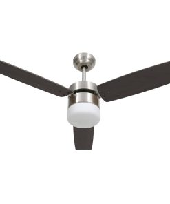 Stropni ventilator sa svjetlom i daljinskim 108 cm tamnosmeđi