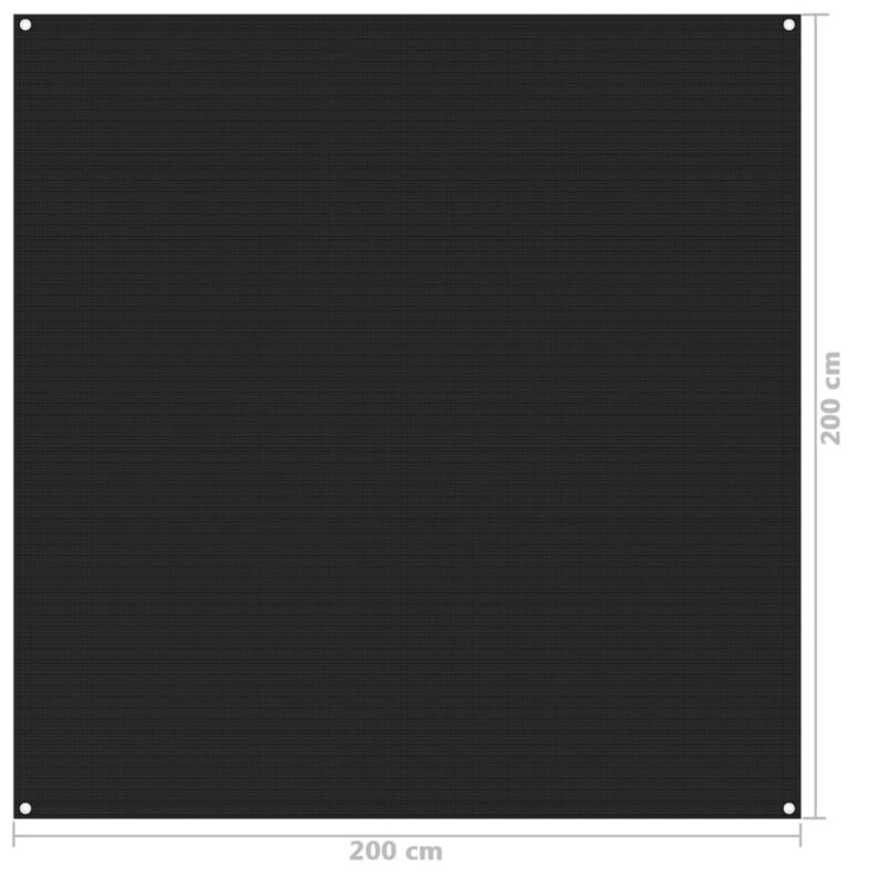 Tepih za šator 200 x 200 cm crni - Image 4