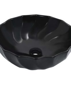 Umivaonik 46 x 17 cm keramički crni