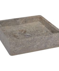 Umivaonik sivi 40 x 40 x 10 cm mramorni