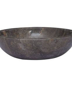 Umivaonik sivi Ø 40 x 12 cm mramorni