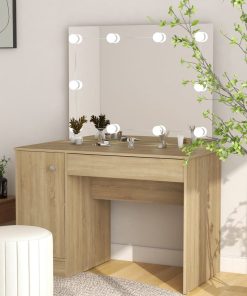 Stolić za šminkanje LED 110 x 55 x 145 cm MDF boja hrasta