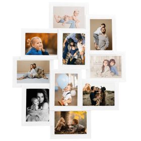 Okvir za 10 fotografija (10 x 15 cm) bijeli MDF