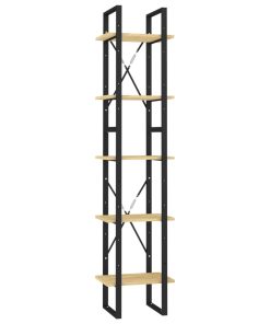Ormarić za knjige s 5 razina 40 x 30 x  175 cm od borovine