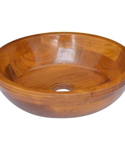 Umivaonik od masivne tikovine Φ 40 x 10 cm
