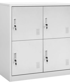 Ormarići s ključem 2 kom svjetlosivi 90 x 45 x 92