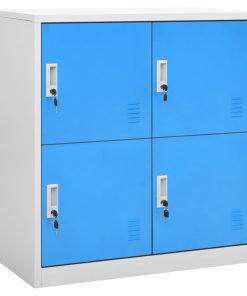 Ormarići s ključem 2 kom svjetlosivi/plavi 90x45x92