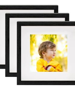 3D okviri za fotografije od 13 x 13 cm 3 kom crni  23 x 23 cm