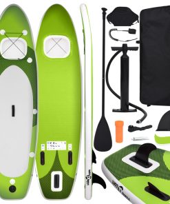 Set daske za veslanje stojeći na napuhavanje zeleni 360x81x10cm