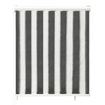 312679 Outdoor Roller Blind 60x140 cm Anthracite and White Stripe