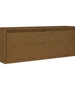 Zidni ormarić boja meda 100 x 30 x 35 cm od masivne borovine