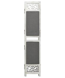 Sobna pregrada s 3 panela siva 105 x 165 cm od tkanine