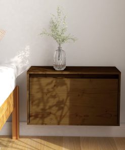 Zidni ormarić boja meda 60 x 30 x 35 cm od masivne borovine