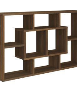 Zidna polica boja smeđeg hrasta 85x16x52