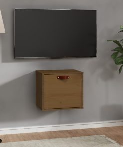 Zidni ormarić boja meda 40 x 30 x 35 cm od masivne borovine