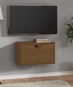 Zidni ormarić boja meda 60 x 30 x 35 cm od masivne borovine