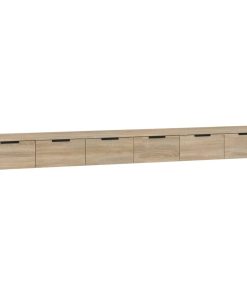 Zidni ormarići 2 kom boja hrasta 102x30x20cm konstruiranog drva