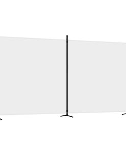 Sobna pregrada s 2 panela bijela 348 x 180 cm od tkanine