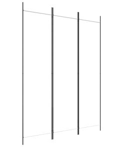 Sobna pregrada s 3 panela bijela 150 x 200 cm od tkanine