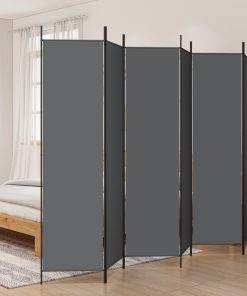 Sobna pregrada s 6 panela antracit 300x200 cm od tkanine