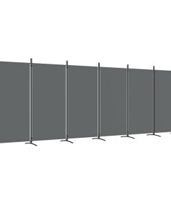Sobna pregrada s 6 panela antracit 520x180 cm od tkanine