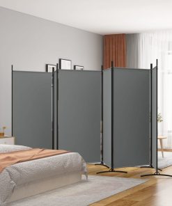 Sobna pregrada s 6 panela antracit 520x180 cm od tkanine