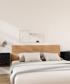 Zidni noćni ormarići 2 kom Crna 50x36x40 cm