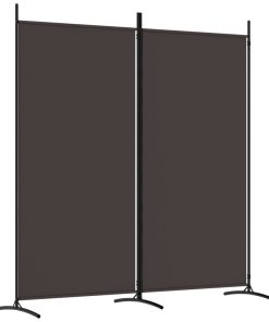 Sobna pregrada s 2 panela smeđa 175 x 180 cm od tkanine