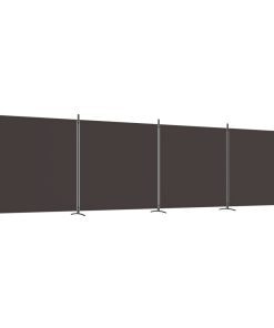 Sobna pregrada s 4 panela smeđa 698 x 180 cm od tkanine