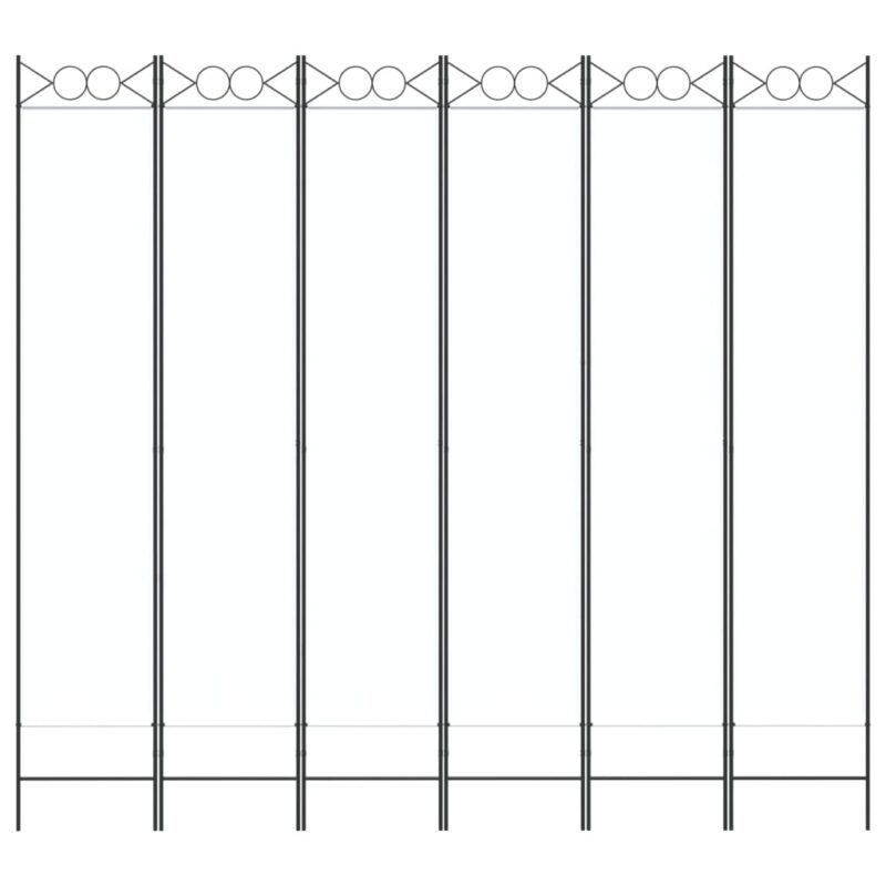 Sobna pregrada sa 6 panela bijela 240x220 cm od tkanine - Slika 3