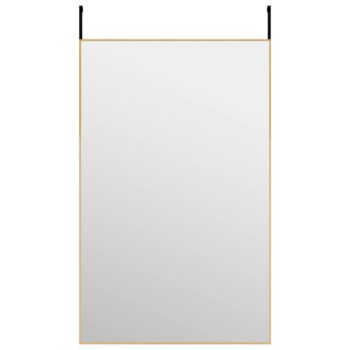 Ogledalo za vrata zlatno 50x80 cm od stakla i aluminija