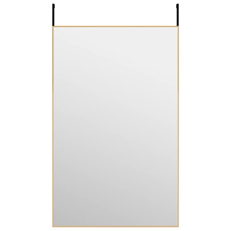 Ogledalo za vrata zlatno 50x80 cm od stakla i aluminija