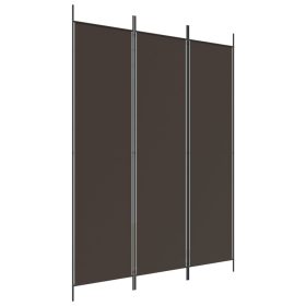 Sobna pregrada s 3 panela smeđa 150x200 cm od tkanine