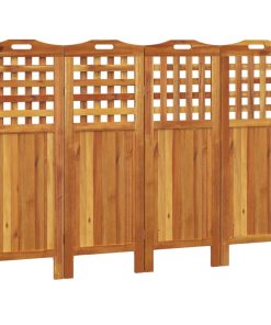 Sobna pregrada s 4 panela 162x2x115 cm masivno bagremovo drvo