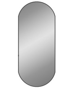 Zidno ogledalo crna 80x35 cm ovalno