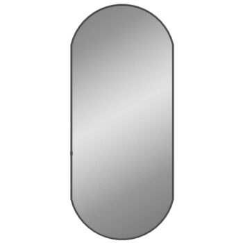 Zidno ogledalo crna 80x35 cm ovalno