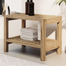Klupa za tuširanje 60 x 30 x 45 cm od masivne tikovine