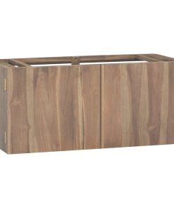 Zidni kupaonski ormarić 90x39x40 cm od masivne tikovine