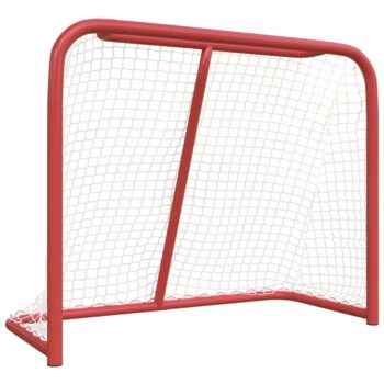 Gol za hokej crveno-bijeli 183 x 71 x 122 cm od poliestera