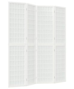 Sklopiva sobna pregrada 4 panela japanski stil 160x170cm bijela