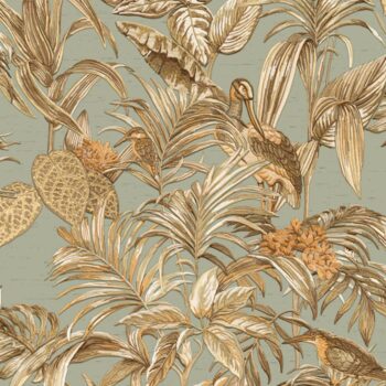 DUTCH WALLCOVERINGS zidna tapeta Bird-of-Paradise plava