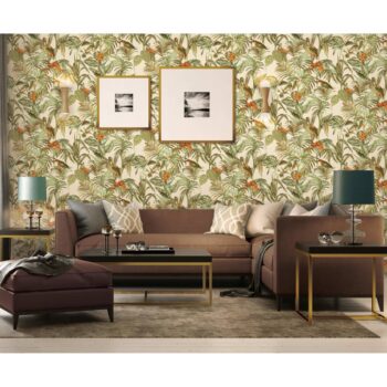 DUTCH WALLCOVERINGS zidna tapeta Bird-of-Paradise zelena