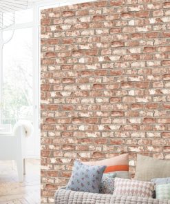 DUTCH WALLCOVERINGS zidna tapeta s uzorkom cigli crvena EW3102