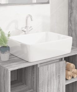 Umivaonik bijeli 48 x 37 x 13 cm keramički pravokutni