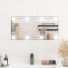 Zidno ogledalo s LED svjetlima 30 x 60 cm stakleno pravokutno