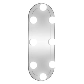 Zidno ogledalo s LED svjetlima 15 x 40 cm stakleno ovalno