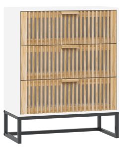 Komoda bijela 60 x 30 x 75 cm od konstruiranog drva