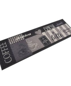 Kuhinjski tepih perivi s natpisom Coffee 60x180 cm baršunasti